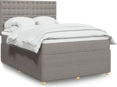 Produktbild von vidaXL Boxspringbett mit Matratze Taupe 160x200 cm Stoff