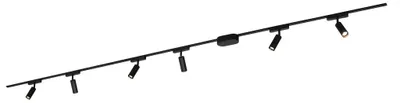 Image de Briloner Luxtrail Système de rail, 3 mètres set complet, 6x spots LED, blanc chaud, 5W, 450 lm par spot, orientables, extensible jusqu'à 10 mètres