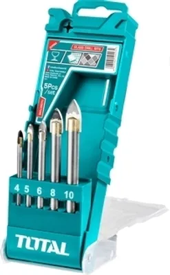 Produktbild von Glasbohrer Total TACSD7256 Glasbohrer, Satz mit 5 Stück, industriell, 4-5-6-8-10mm