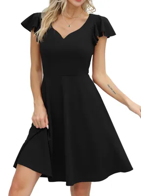 Immagine prodotto di Elegante abito da cocktail - Scollo a cuore - Nero