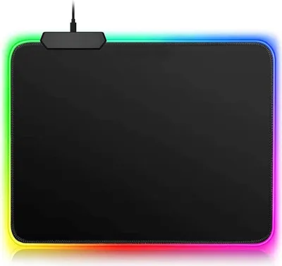 Produktbild von cofi1453® Gaming Mauspad 30 x 25 cm RGB Beleuchtet 8 LED Farben Modi Modus Rutschfester Gummibasis für Gamer