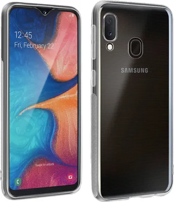 Zdjęcie produktu dla Avizar, zestaw ochronny 360°: etui i folia ochronna na ekran do telefonu Samsung Galaxy A20e, przezroczyste