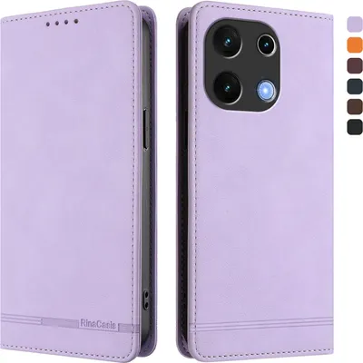 Immagine prodotto di Custodia per Umidigi Note 100, custodia retro in Finto cuoio con supporto e slot per carte di credito Viola