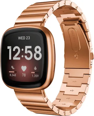 Produktbild von Strap-it Fitbit Sense Armband Metall (Roségold)