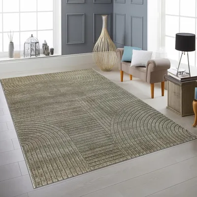 Obrázek produktu pro Koberec zelený s 3D vzorem měkký a útulný Velikost - 160 x 230 cm