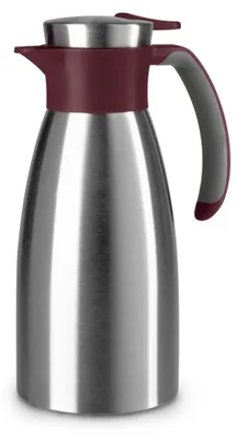 Produktbild von Emsa Isolierkanne 1L Edelstahl 12h heiß 24h kalt auslaufsicher Weinrot
