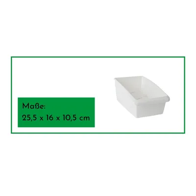 Produktbild von Novaliv 2er Set Kosmetik Organizer groß Schubladen Organizer Badezimmer - 25 x 16 cm WEISS Make-up Pinselhalter – für Schminkpinsel Eyeliner Lippenstift Lipgloss Kosmetikpinsel Behälter Schminke