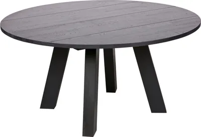 Produktbild von WOOOD Rhonda Esstisch Rund aus Eichenholz, Schwarz, Ø 150 cm