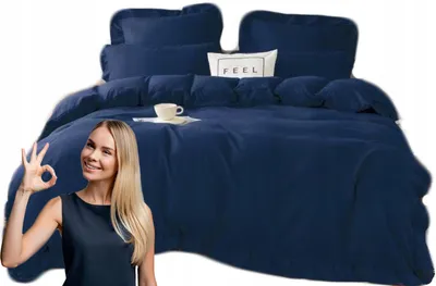 Produktbild von JadorDecor Bettwäsche-Set 140x200 cm Mikrofaser Blau