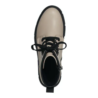 Produktbild von MARCO TOZZI Damen Stiefelette Schnürboot flach Reißverschluss 2-25282-41, Größe:36 EU, Farbe:Beige