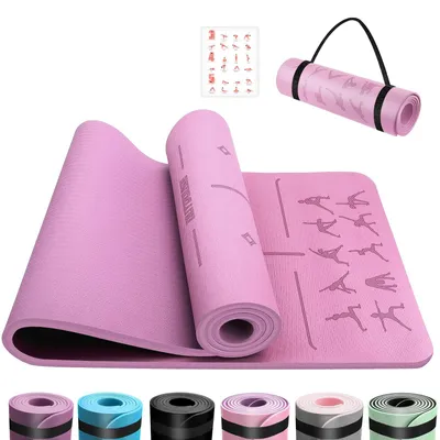 Immagine prodotto di Tappetino da yoga in TPE da 6 mm – Antiscivolo e con tracolla inclusa