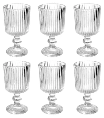 Produktbild von Teelichthalter "Kelch" 6er Set. Ø5,5 x 10cm. Windlicht Teelichtglas