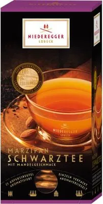 Produktbild von Niederegger Marzipan Aromatisierter Schwarz Tee 25 Doppelkammerbeutel