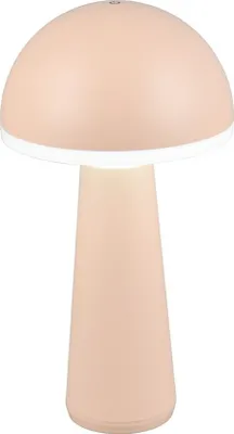 Immagine prodotto di Lampada da tavolo LED a batteria FUNGO rosa 2W, tonalità di bianco, 200 lm, alluminio, dimensioni: 31x16x16 cm, IP54, RL