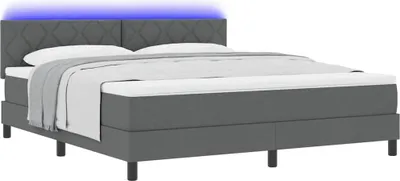 Produktbild von Boxspringbett mit Matratze Dunkelgrau 180 x 200 cm Stoff