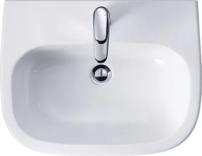 Produktbild von Duravit Waschtisch D-Code Med 60x46cm, m Hahnl. + Hahnloch, o. ÜL, we.