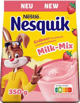 Produktbild von Nestle Nesquik Erdbeer Milk Mix Getränkepulver Packung 350g