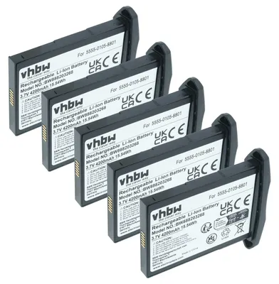 Produktbild von vhbw 5x Akku Ersatz für NCR Orderman 5555-0105-8801 für Handheld Computer Scanner (4200 mAh, 3,7 V, Li-Ion)