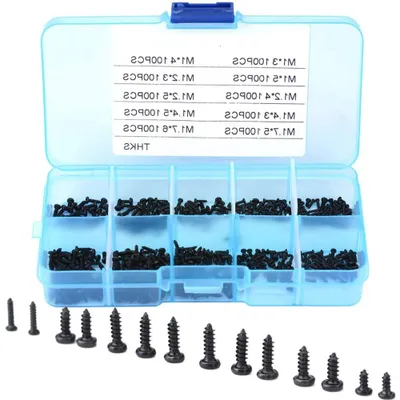 Productafbeelding van Kleine zelftappende schroeven set van 1000 stuks - Assortiment van micro schroeven