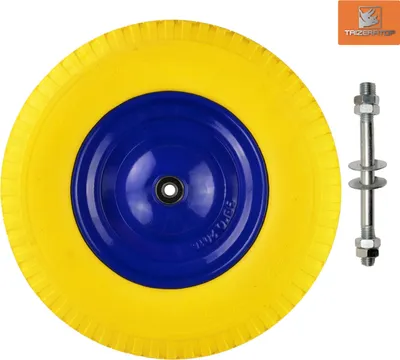 Immagine prodotto di Ruota per carriola tubeless in poliuretano con asse antiforatura 4,80/4,00-8