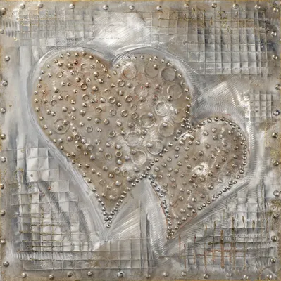 Produktbild von ArtUniverse Leinwandbild Herz Aus Gold II 60 x 60 cm