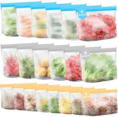 Obrázek produktu pro Opakovaně použitelné kuchyňské sáčky, silikonové, malé/střední/velké, na chléb, svačiny