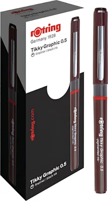 Immagine prodotto di ROTRING Feinfaserschreiber Tikky Graphic 0,5mm Schwarz 1 Stk