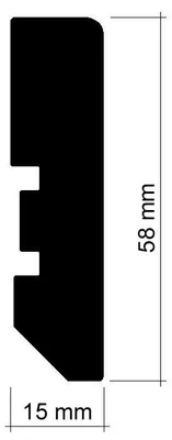 Produktbild von PROFI | 2,20 m | Weiß 70x22mm Sockelleiste, Vierkant Design, MDF Kern, lackiert und überstreichbar, hohe Beanspruchbarkeit, natürlicher Look, Dekorleiste