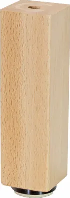 Produktbild von WAGNER Möbelbein BUCHE Holz eckig - 60 x 60 x 200 mm, natur, QuickClick® Filzgleiter Ø 50 mm, Innengewinde Ø 10 mm - 12782401