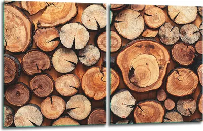 Produktbild von Herdabdeckplatten 2x40x52 Glaskeramikkochfeld 2-Teilig Glas Spritzschutz Holz