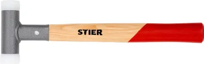 Produktbild von STIER Schonhammer mit Hickory-Stiel, UPE/Nylon (65D/70D), Ø 30 mm, rückschlagfrei