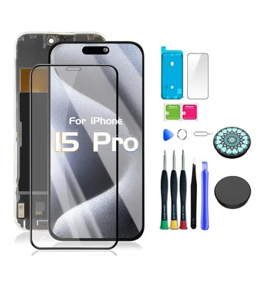Produktbild von iPhone 15 Pro Display | Komplettes OLED Display | Reparatur Set| Ersatzteil | Bildschirm Einheit