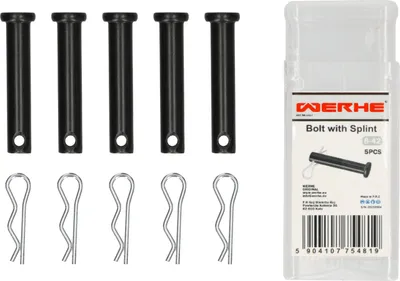 Productafbeelding van Snelwisselbout met Borgpen voor Grondboor, Set van 5, 7,7 mm