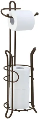 Produktbild von Toiletständer mit Reservefach, verchromt, 60 cm H, 19,5 cm L, 18 cm B