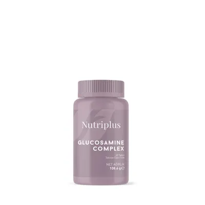 Immagine prodotto di Nutriplus Glucosamina Complex, 60 compresse – Glucosamina, condroitina e MSM | Integratore alimentare per persone attive