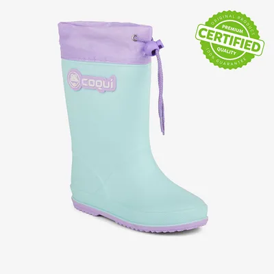 Image de Bottes de pluie pour enfants antidérapantes, avec col imperméable et lacets élastiques