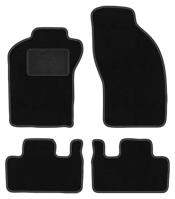 Produktbild von Velours-Fußmatten für Fiat Coupe 1993-2000 (Coupé) – 4-tlg, Schwarz, passgenau – Wielganizator LUX