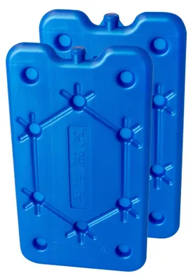 Zdjęcie produktu dla Elementy chłodzące, dwuczęściowe, płaskie, pojemność 400 ml, niebieskie, do lodówek turystycznych i termobagów