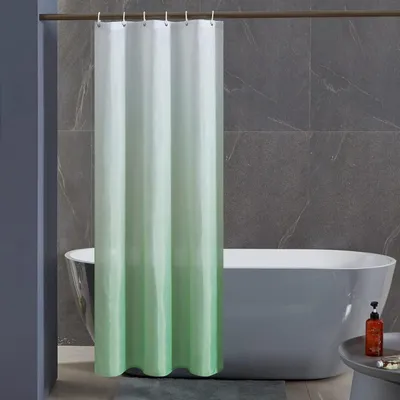 Image de Rideau de douche étroit textile polyester 90x180 blanc avec résistance aux moisissures
