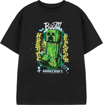 Produktbild von Minecraft - "Hostile Behaviour" T-Shirt für Jungen, kurzärmlig NS9629 (116) (Schwarz)