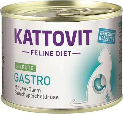 Produktbild von Kattovit - Feline Diet Gastro 12x185g  |  Pute