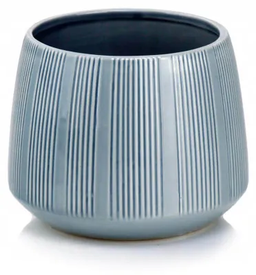Produktbild von Polnix Keramik-Übertopf Blau Ø16 cm Höhe 13 cm