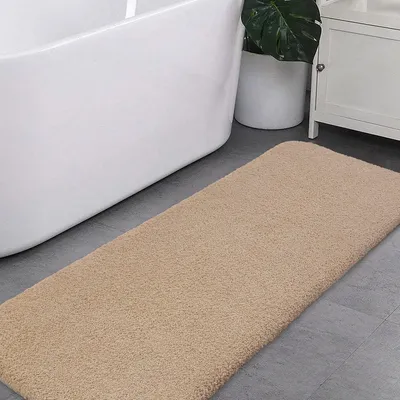 Obrázek produktu pro Koberec z mikrovlákna, protiskluzový, omyvatelný, rozměry 50 x 178 cm, barva béžová
