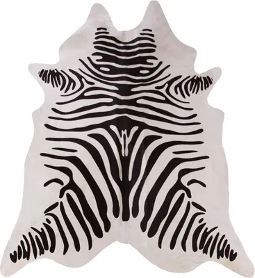 Image de Peau de vache Tapis en peau de vache Motif zèbre