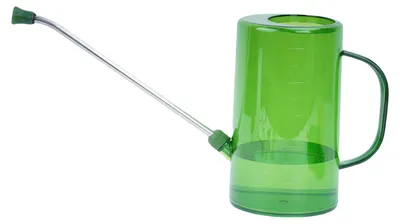 Gießkanne 1,5 l transparent mit langem Ausguss, grün