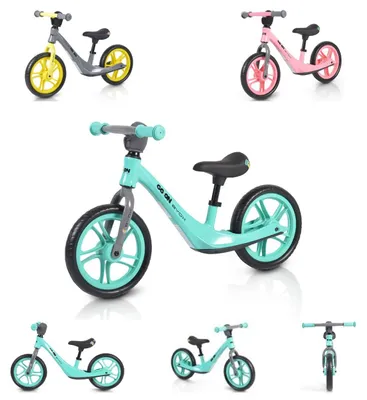 Obrázok produktu pre Byox balančný bicykel Go On, 12 palcov, protišmykové rukoväte, nastaviteľné sedlo, od 3 rokov modrý