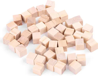 Image de BAFOVY Blocs de bois, Carr?s de bricolage en bois avec surface lisse Mat?riau non polluant pour la d?coration artistique des enfants ? la maison (25 mm (10 pcs))