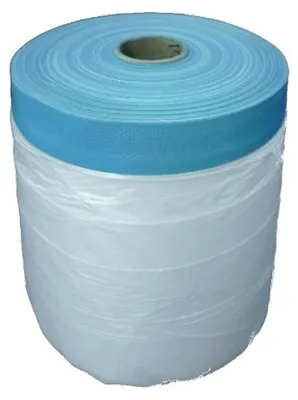 Productafbeelding van Afdekfolie met Plakband 110 cm x 20 m - Professionele Kwaliteit voor Schilderwerk