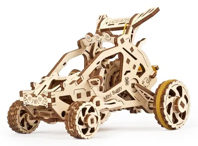 Obrázek produktu pro Ugears 3D dřevěné mechanické puzzle Mini bugina