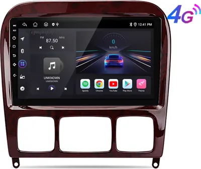 Obrázok produktu pre 6+128GB Android13 autorádio pre Mercedes Benz triedy S W220 S280 DAB+ Carplay GPS BT 8core 4G SIM SWC WIFI